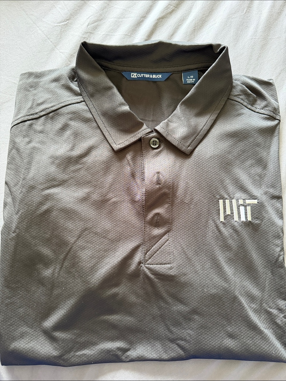 Cutter & Buck Men's Polo Shirt - Black With MIT logo